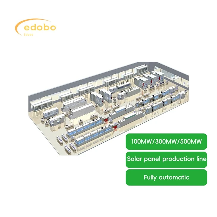 100MW 300MW produksjonslinje med solcellepanel