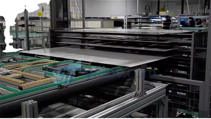 100MW solcellepanelproduksjonslinjesammensetning