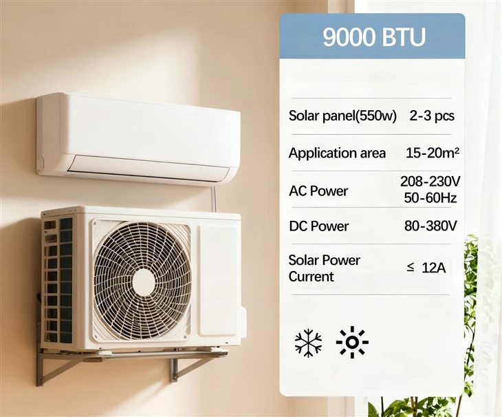 9000btu solenergi klimaanlegg for hjemmet
