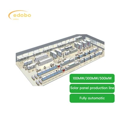 100MW 300MW produksjonslinje med solcellepanel