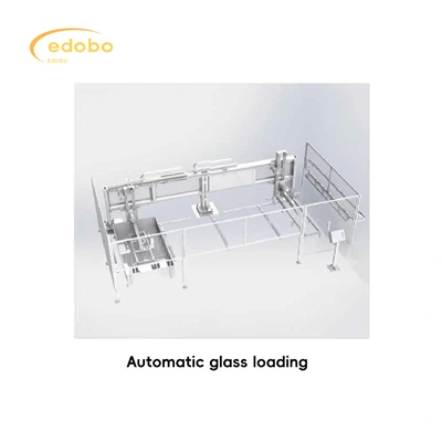 Lastemaskin for bilglass for produksjonslinje for solcellepaneler