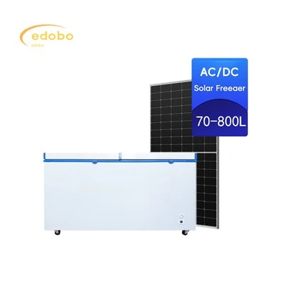 Energisparende AC/DC Solar Deep Freezer Kjøleskap for husholdningsbruk