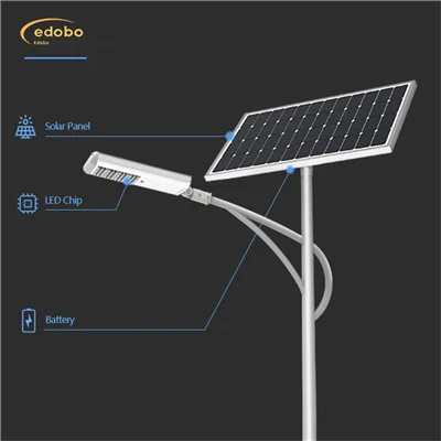 LED gatelys med litiumbatteri Solar gatelys